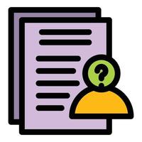 Anonymous doc icon vector flat