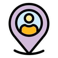 Anonymous location icon vector flat