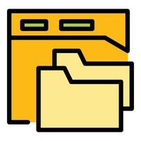 Api web folder icon vector flat