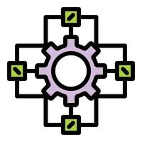 Api change wheel icon vector flat