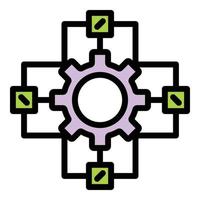 Api change wheel icon vector flat