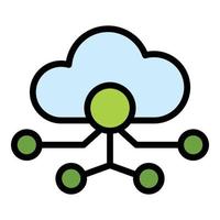 Api cloud network icon vector flat