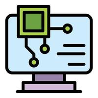 Api computer icon vector flat