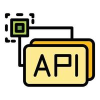 api botón icono vector plano