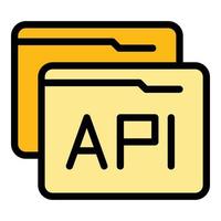 Api folder icon vector flat