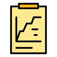 Market analytics icon vector flat