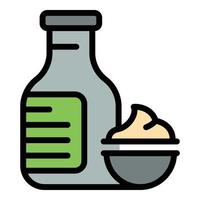 Sushi wasabi icon vector flat