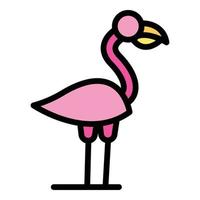 Safari flamingo icon vector flat
