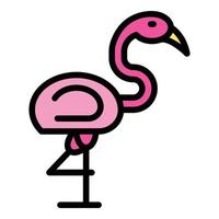 Tropic flamingo icon vector flat