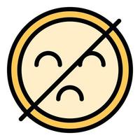 No stress icon vector flat