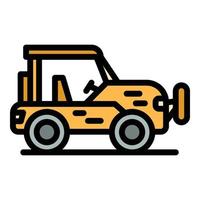 Desert suv icon vector flat