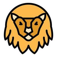 Safari lion icon vector flat