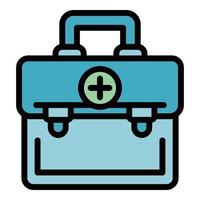 First aid kit icon vector flat