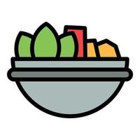 Korean vegetables icon vector flat