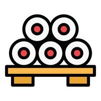 Sushi food icon vector flat