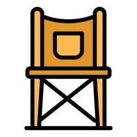 Safari chair icon vector flat