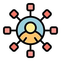 Social network user icon vector flat