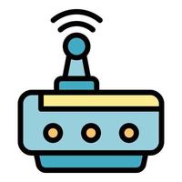 Internet router icon vector flat