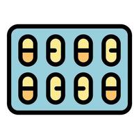 Sleep pill package icon vector flat