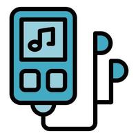 Music player icon vector flat