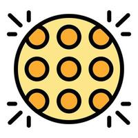 Disco lights icon vector flat