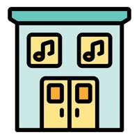 Night club entry icon vector flat