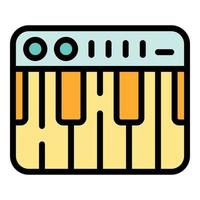 Musical dj mixer icon vector flat