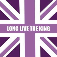 Flag in royal purpule colorKing coronation.Long live the King vector