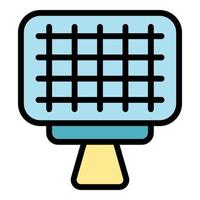 Barbecue net icon vector flat