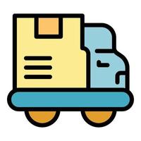 Delivery machine icon vector flat