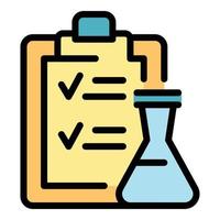 Flask test icon vector flat