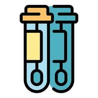 coronavirus prueba icono vector plano