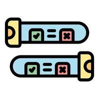 Covid tubes icon vector flat