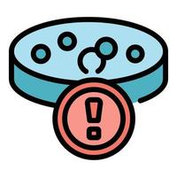 Test petri dish icon vector flat