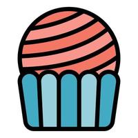 Cookie muffin icon vector flat