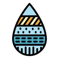 Pure droplet icon vector flat