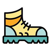 Hiking boots icon vector flat