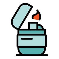 Lighter flame icon vector flat