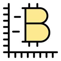 supervisión bitcoin icono vector plano