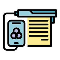 Printing option icon vector flat