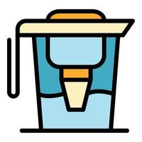 Filter pitcher icon vector flat