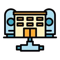 Purification factory icon vector flat