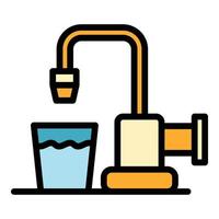 Tap water icon vector flat