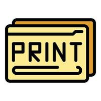 Screen printing icon vector flat