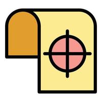 Printing target icon vector flat