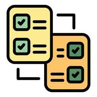 Virus test forms icon vector flat