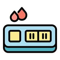 Blood express test icon vector flat