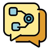 Safe chatting icon vector flat