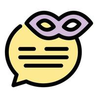 Anonymous chat icon vector flat