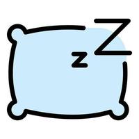 Sleeping jet lag icon vector flat